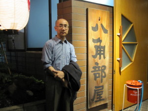 八角部屋の千秋楽打ち上げパーティにて